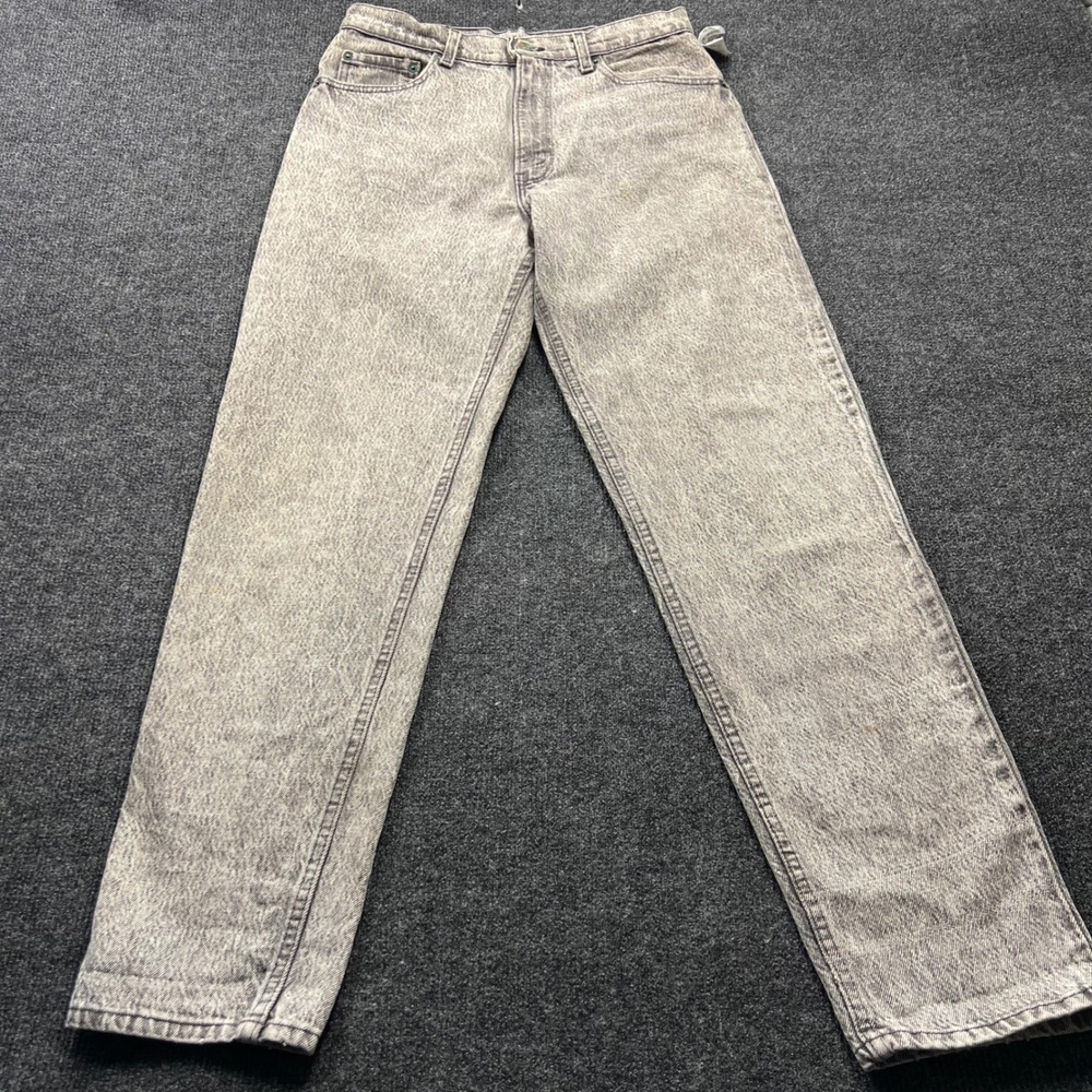 Vintage Levis 550 Relaxed Fit Tapered Leg Jeans Grey Acid Wash 33x32 Made in USA